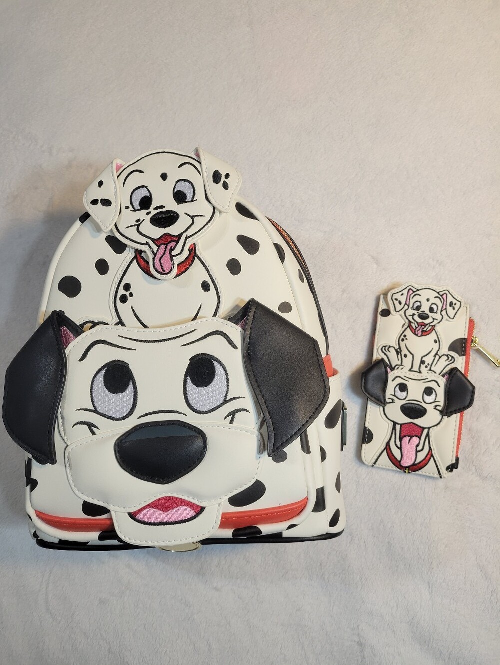 101 Dalmations Loungefly Exclusive Pongo Mini Backpack And Card Holder Set NWT